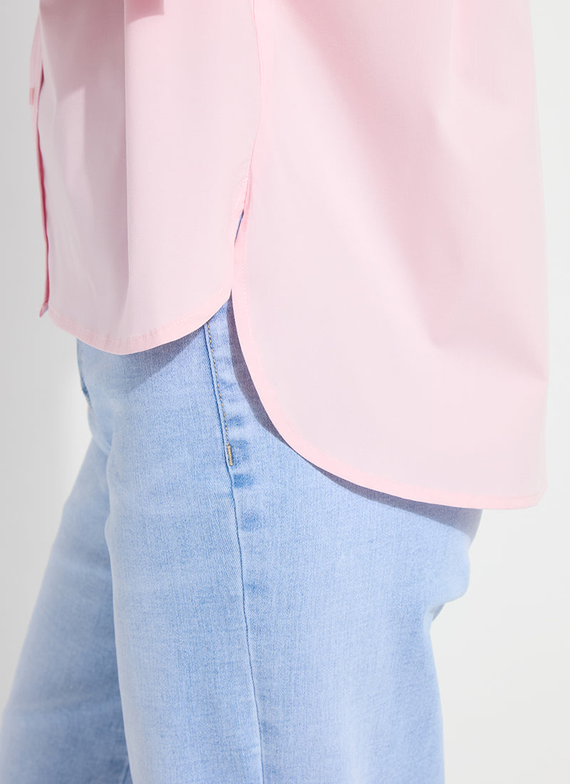 Lysse Corinna Oversized Cropped Shirt White