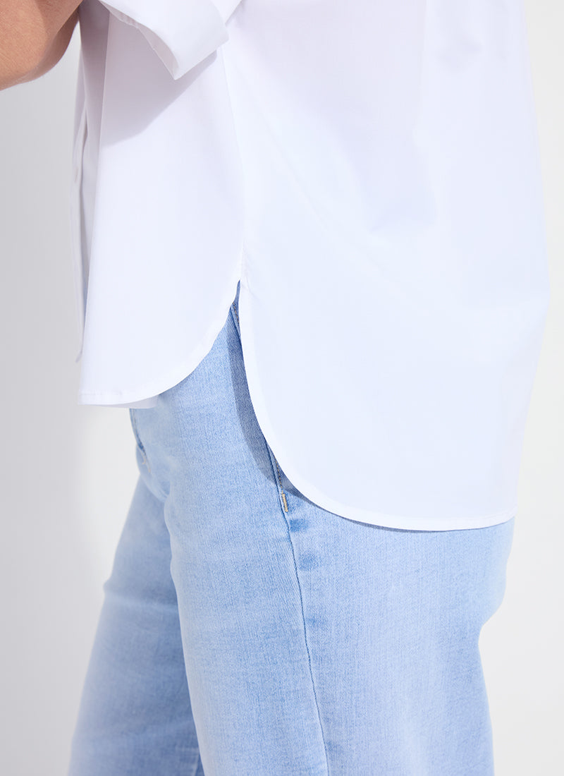 Lysse Corinna Oversized Cropped Shirt White