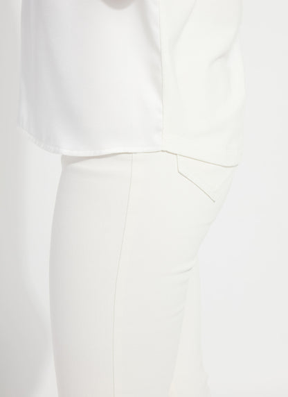 Lysse Saori V Neck Mix Media Top Off-White