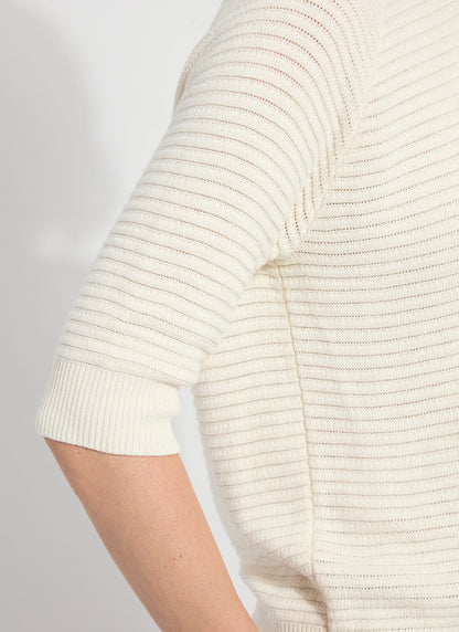 Lysse Regina Short Sleeve Cardigan Ecru