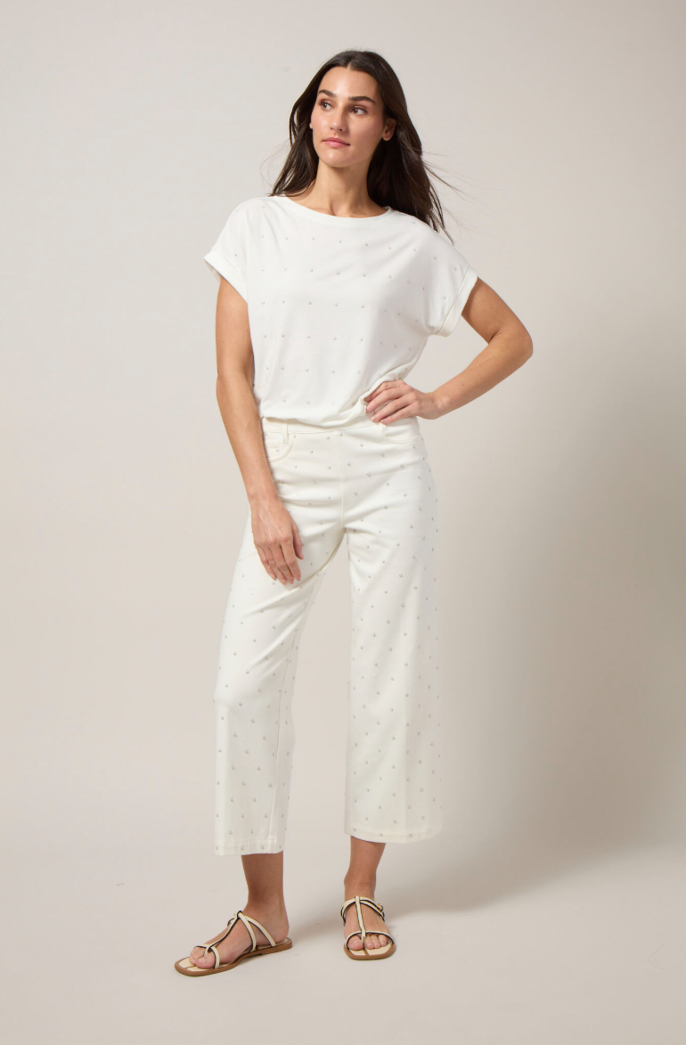 Lysse Nisha Metal Heatset Pearl Top Off White