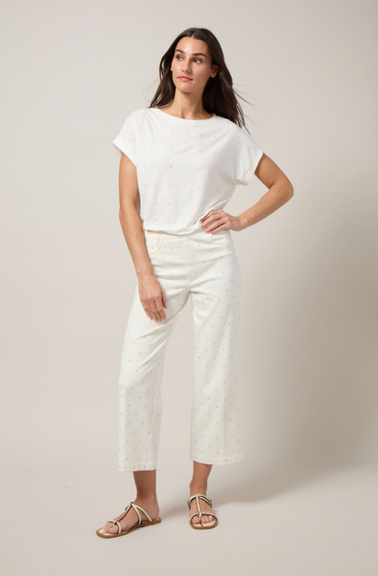 Lysse Nisha Metal Heatset Pearl Top Off White