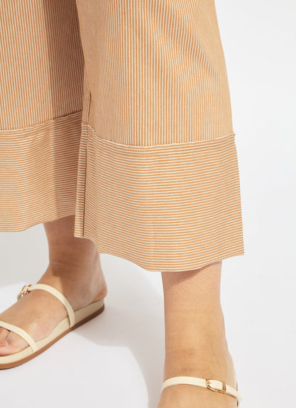 Lysse Analia Wide Leg Denim Curvy (25" Inseam) Cinnamon Sheen Line
