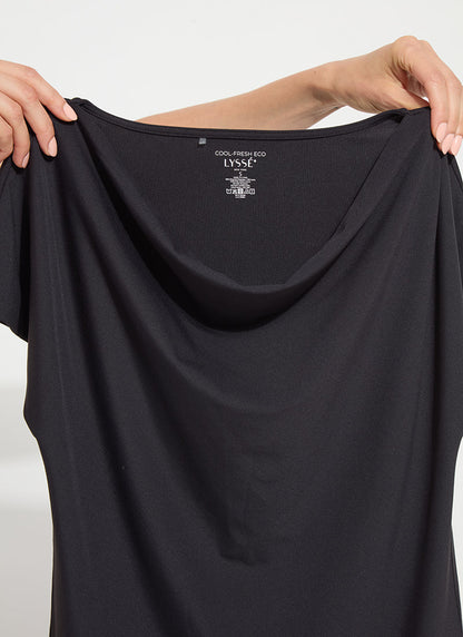 Lysse Ensley Cowl Neck Top Curvy Macadamia