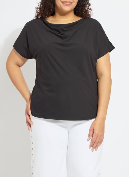 Lysse Ensley Cowl Neck Top Curvy Macadamia
