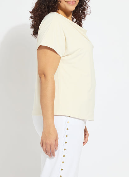 Lysse Ensley Cowl Neck Top Curvy Macadamia