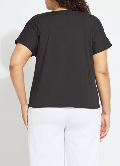 Lysse Ensley Cowl Neck Top Curvy Macadamia