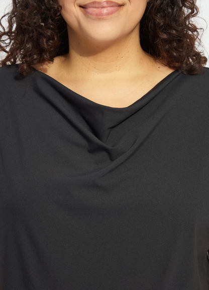 Lysse Ensley Cowl Neck Top Curvy Macadamia