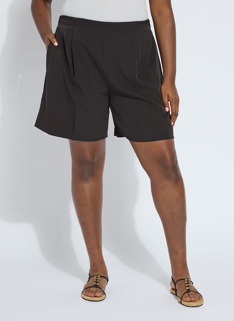 Lysse Dia Pleated Short Curvy Black