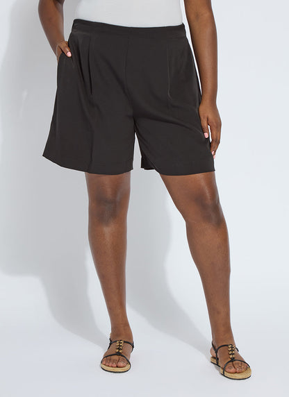 Lysse Dia Pleated Short Curvy Black