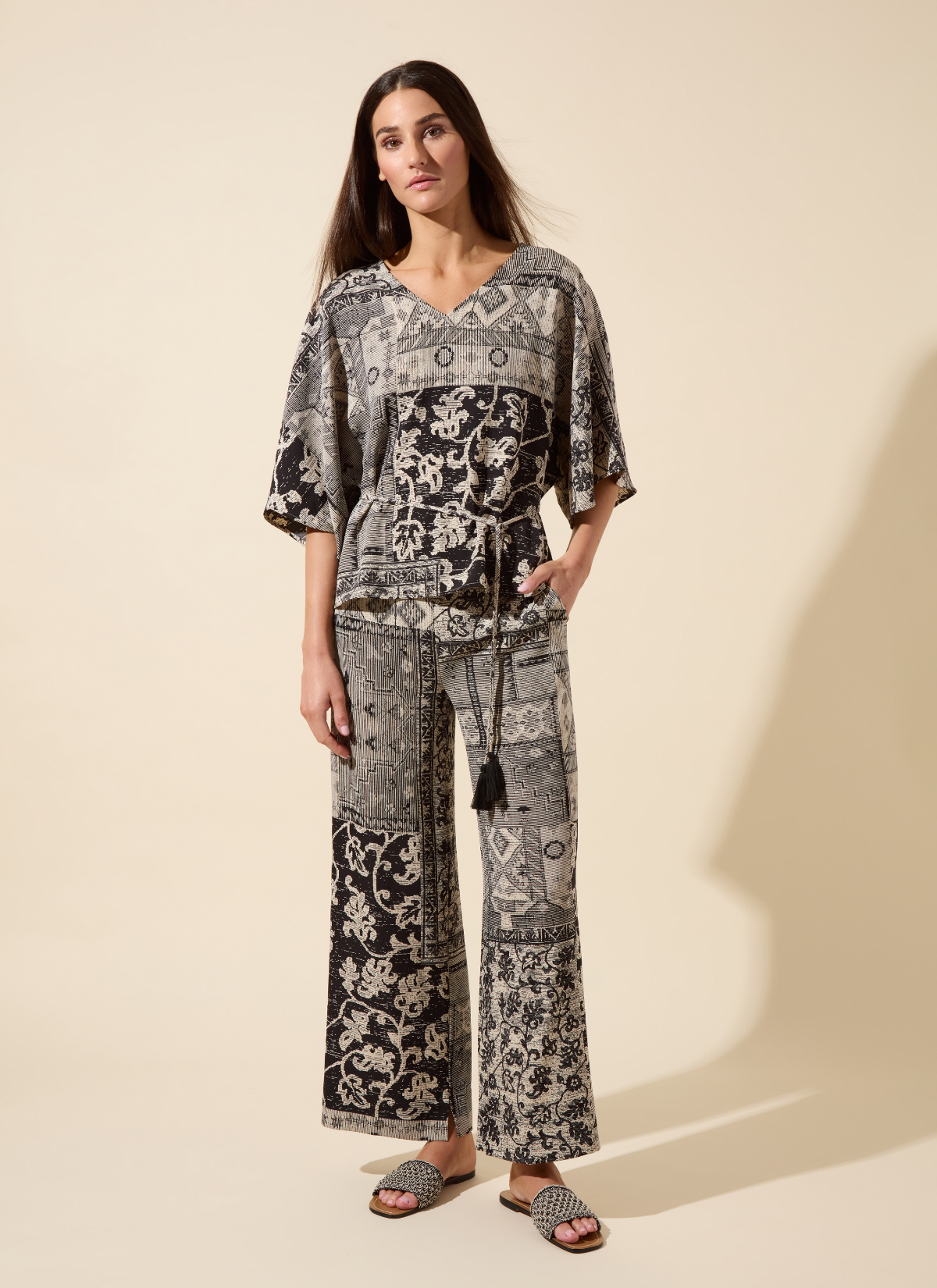 Lysse Ipanema Printed Dolman Sleeve Top Casa Da Musica