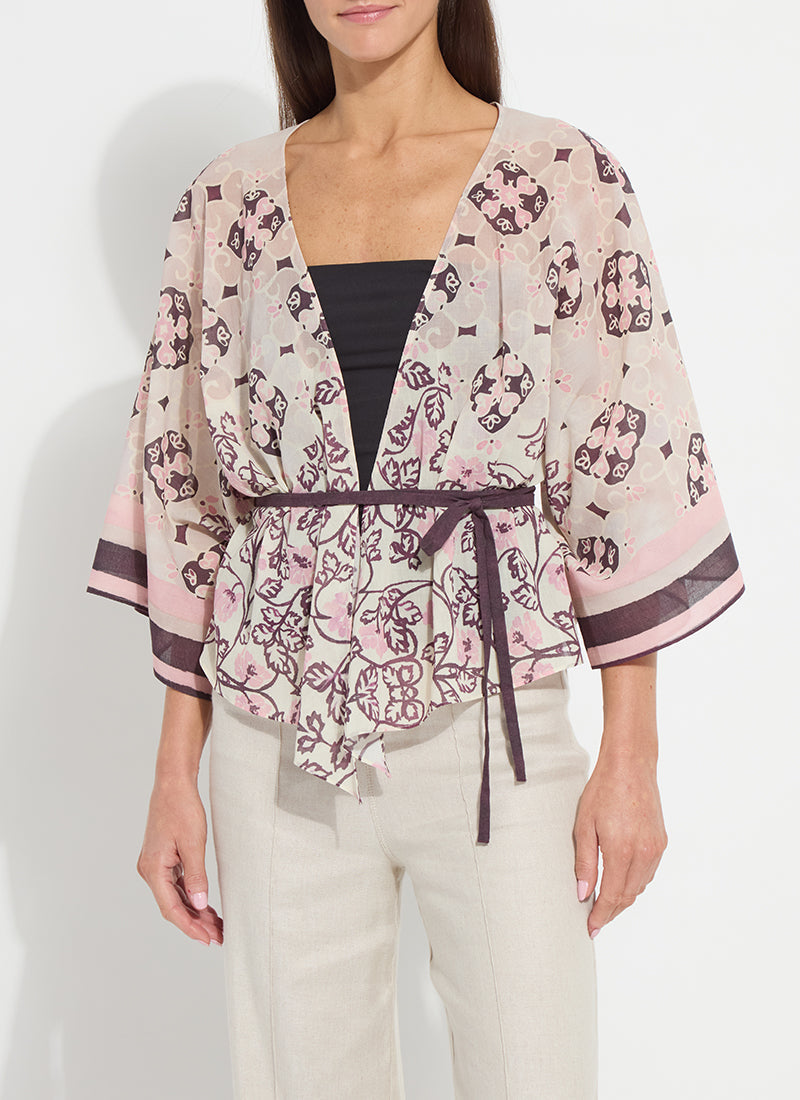 Lysse Mona Convertible Kaftan Top Azulejo