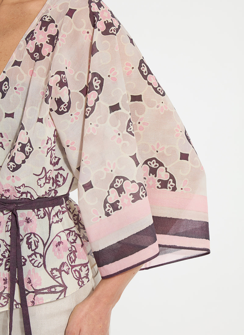 Lysse Mona Convertible Kaftan Top Azulejo