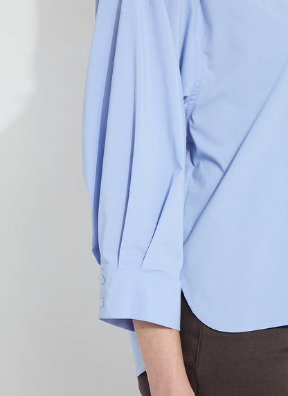 Lysse Enid Oversized Cropped Shirt Forget Me Not Blue