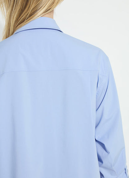 Lysse Enid Oversized Cropped Shirt Forget Me Not Blue