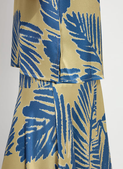 Lysse Catriona Tulip Sleeve Printed Top Sicilian Palm