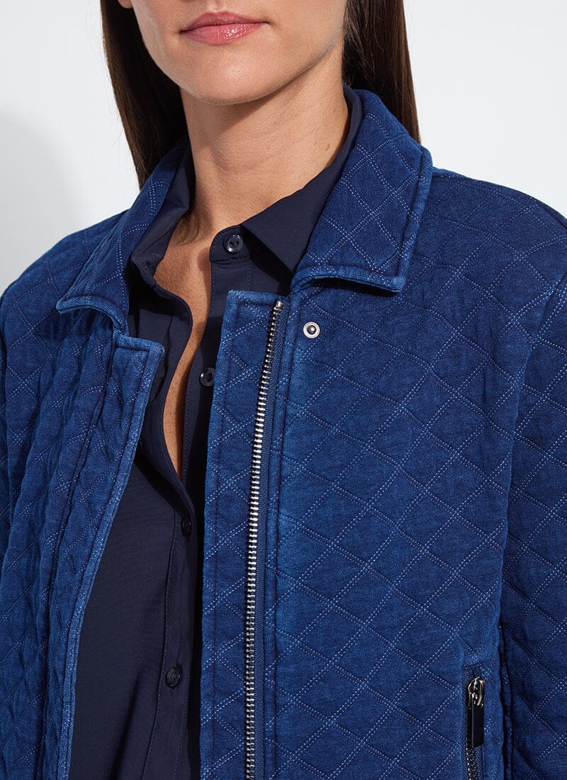 Lysse Elora Quilted Jersey Jacket Indigo
