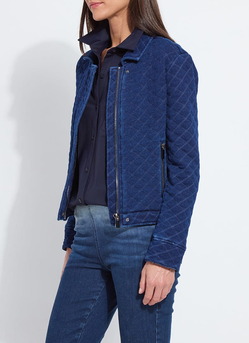 Lysse Elora Quilted Jersey Jacket Indigo