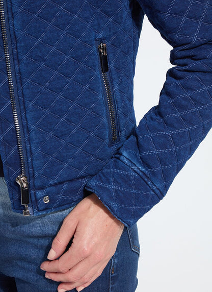 Lysse Elora Quilted Jersey Jacket Indigo