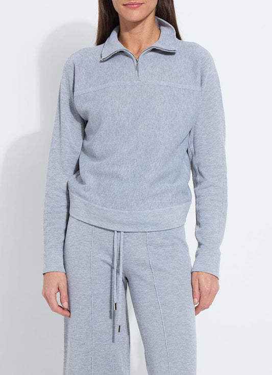 Lysse Viola Knit Lounge Sweatshirt Grey Melange