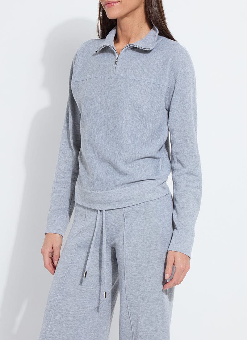 Lysse Viola Knit Lounge Sweatshirt Grey Melange