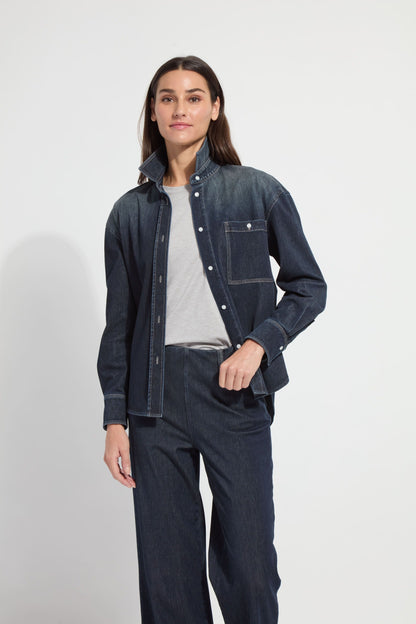 Lysse Cassidy Denim Shacket Indigo