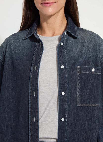 Lysse Cassidy Denim Shacket Indigo