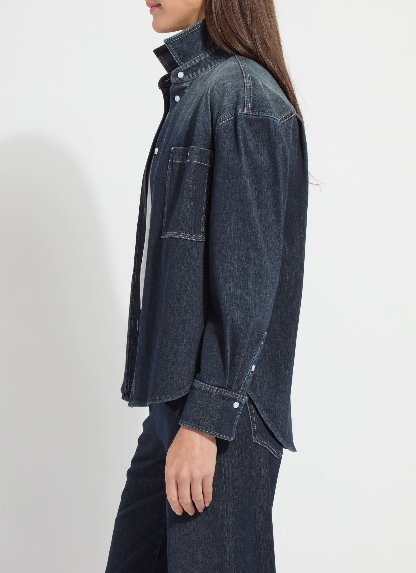 Lysse Cassidy Denim Shacket Indigo