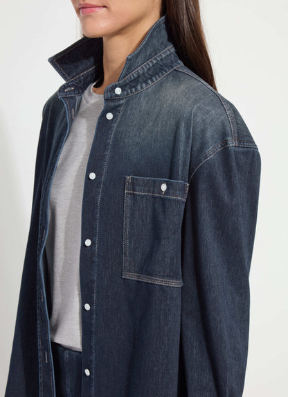 Lysse Cassidy Denim Shacket Indigo
