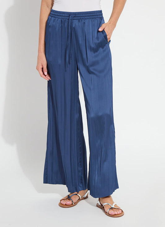 Lysse The Packable Pleated Palazzo Pant - Capri Blue (28" Inseam) Capri Blue
