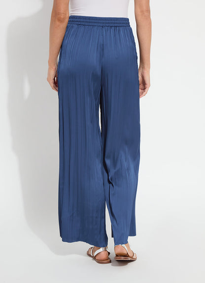 Lysse The Packable Pleated Palazzo Pant - Capri Blue (28" Inseam) Capri Blue