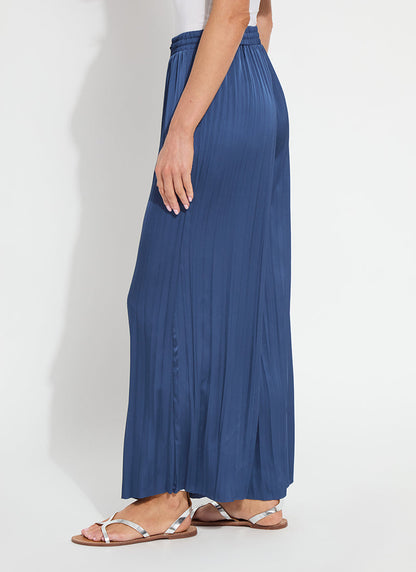 Lysse The Packable Pleated Palazzo Pant - Capri Blue (28" Inseam) Capri Blue