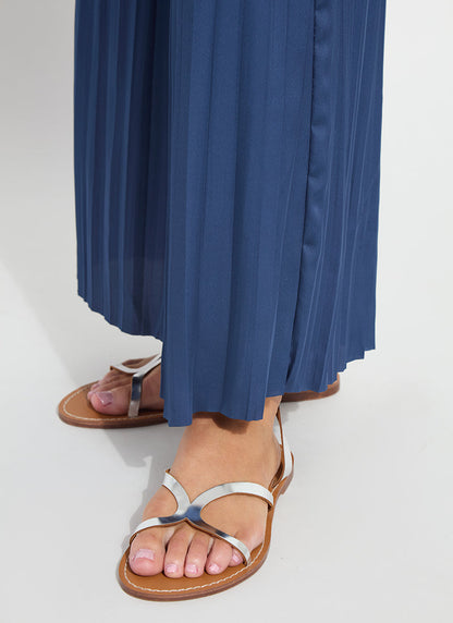 Lysse The Packable Pleated Palazzo Pant - Capri Blue (28" Inseam) Capri Blue