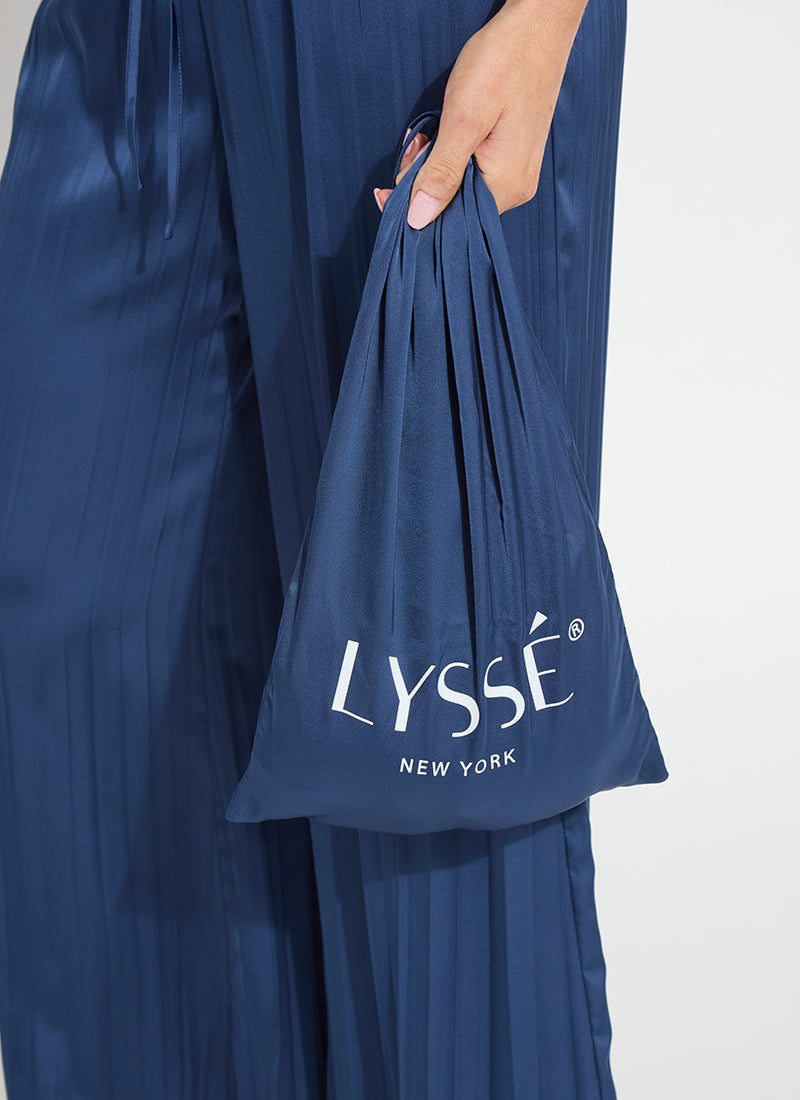 Lysse The Packable Pleated Palazzo Pant - Capri Blue (28" Inseam) Capri Blue