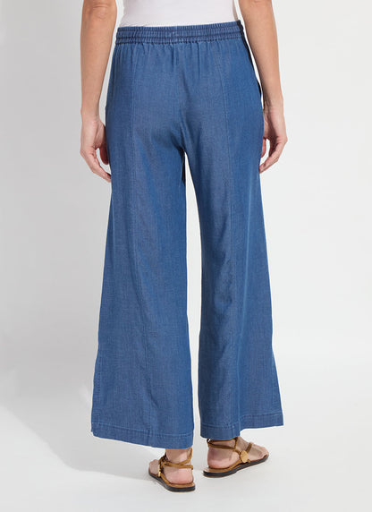 Lysse Lilia Drawstring Ankle Wide Leg Pant (28" Inseam) Mid Wash