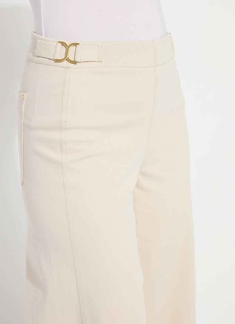 Lysse Nylah Detail Wide Leg Crop Pant (26" Inseam) Crisp Chino