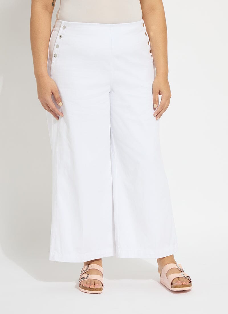Lysse Mallory Sailor Hi Waist Wide Leg Denim Curvy (28" Inseam) Mid Wash