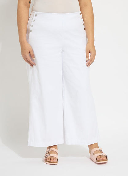 Lysse Mallory Sailor Hi Waist Wide Leg Denim Curvy (28" Inseam) Mid Wash