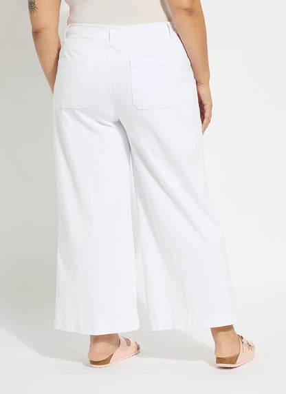 Lysse Mallory Sailor Hi Waist Wide Leg Denim Curvy (28" Inseam) Mid Wash