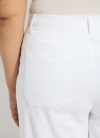 Lysse Mallory Sailor Hi Waist Wide Leg Denim Curvy (28" Inseam) Mid Wash