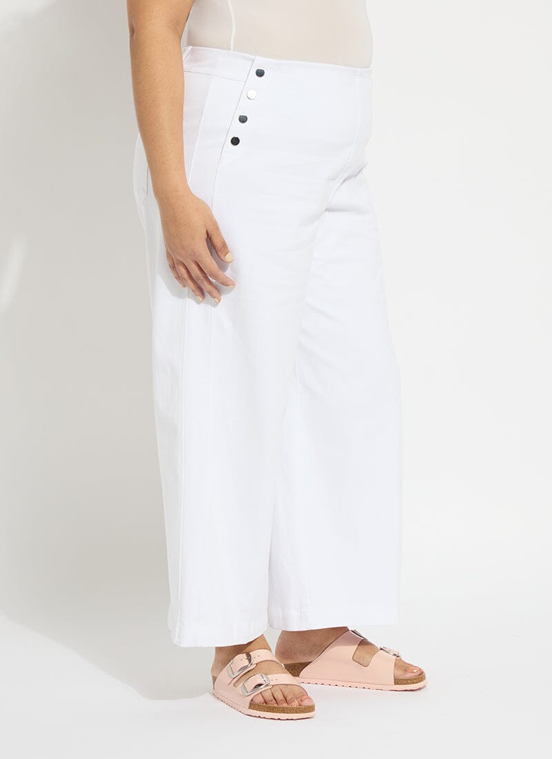 Lysse Mallory Sailor Hi Waist Wide Leg Denim Curvy (28" Inseam) Mid Wash