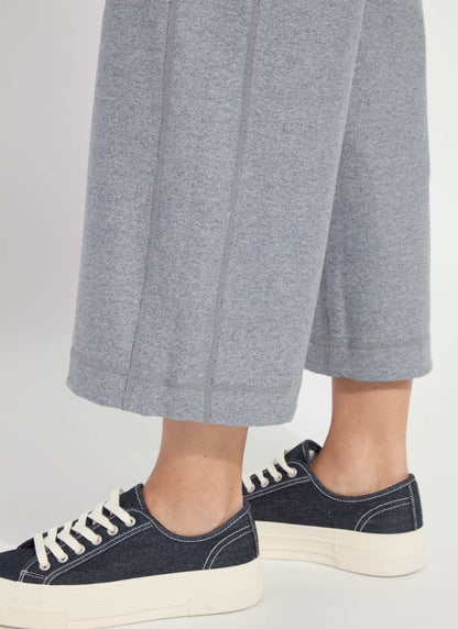 Lysse Jovie Reversible Wide Leg Crop Jogger (26" Inseam) True Navy Grey Melange