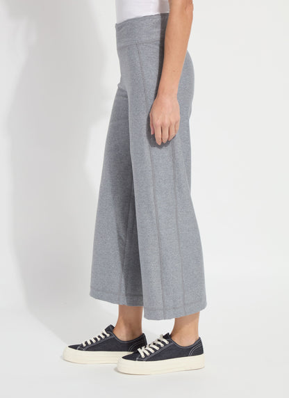Lysse Jovie Reversible Wide Leg Crop Jogger (26" Inseam) True Navy Grey Melange
