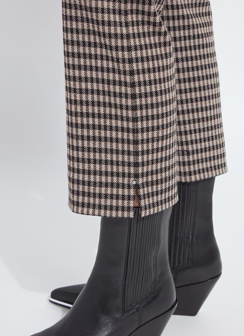 Lysse Colleen Metallic Ankle Baby Boot (27" Inseam) Silver Foil Check