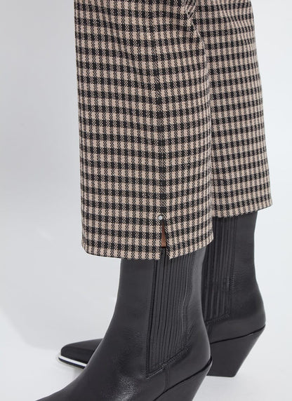 Lysse Colleen Metallic Ankle Baby Boot (27" Inseam) Silver Foil Check