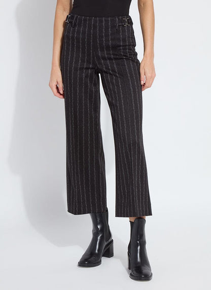 Lysse Isabel Wide Leg Ponte Pant (27" Inseam) Charcoal Lane