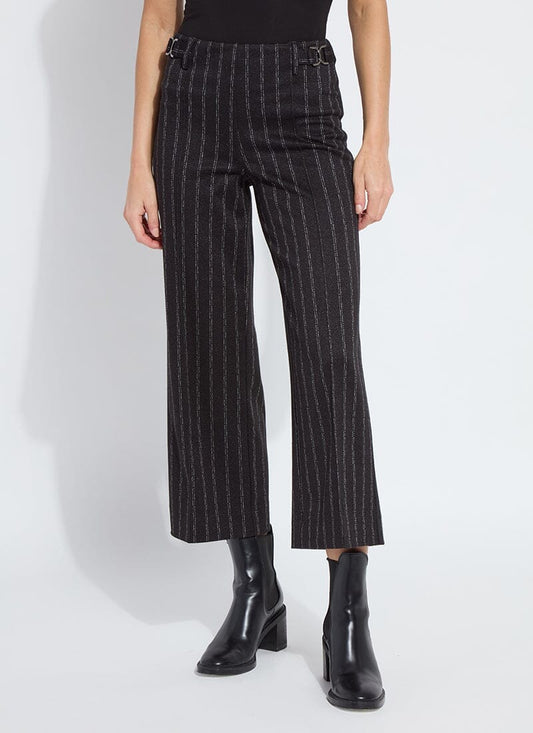 Lysse Isabel Wide Leg Ponte Pant (27" Inseam) Charcoal Lane