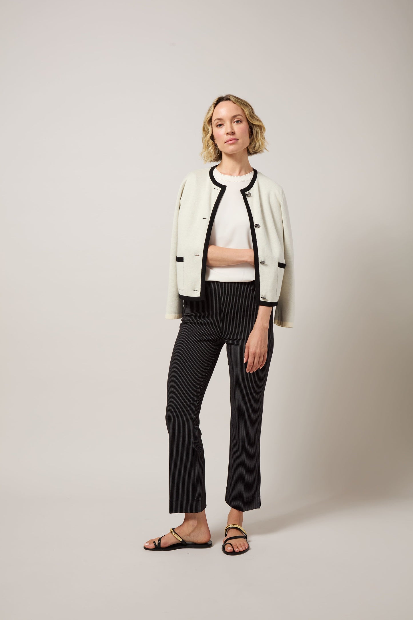 Lysse Baby Boot Ankle Pant (27" Inseam) Seasonless Pinstripe