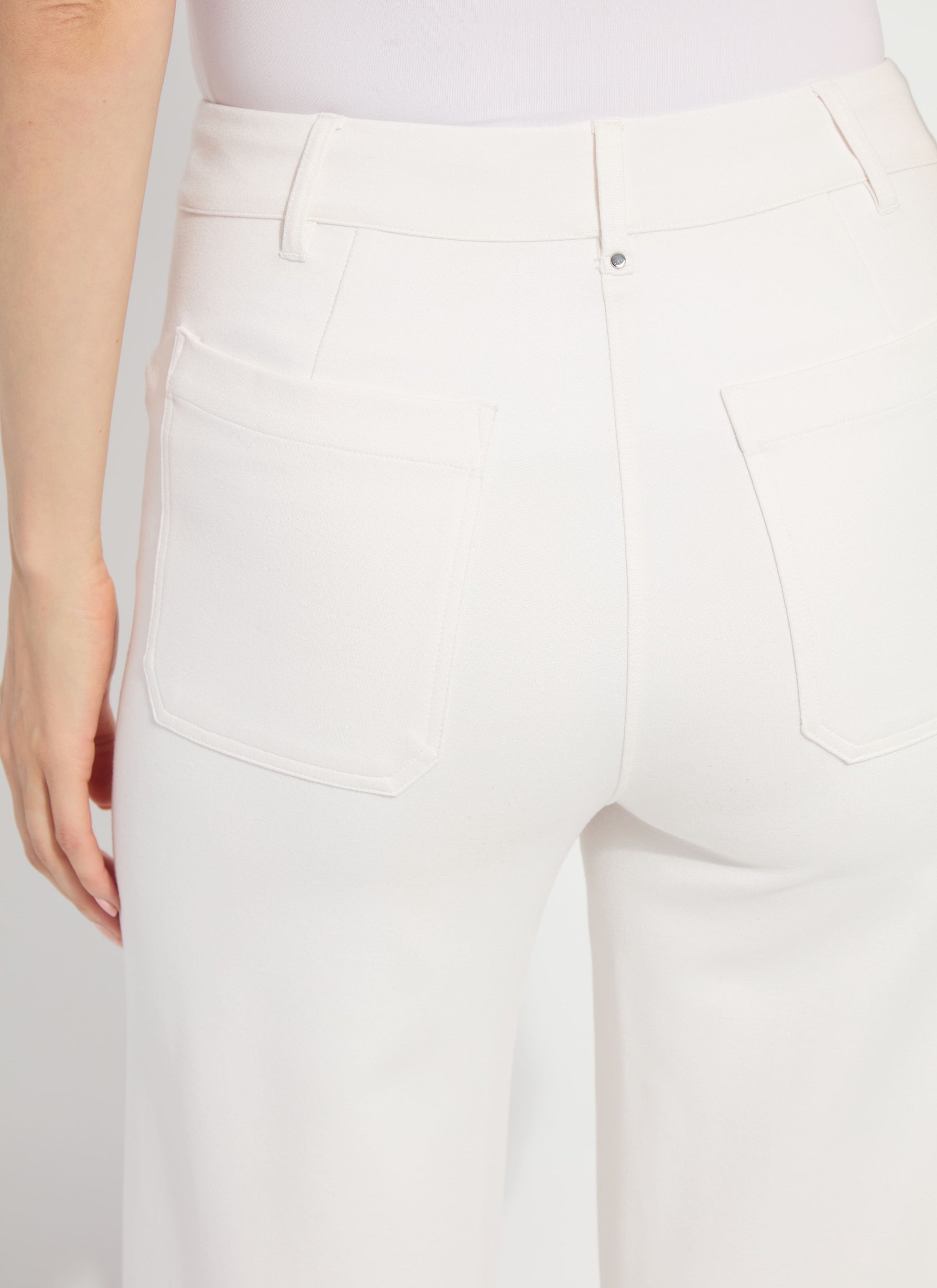 Lysse Erin Hi Waist Wide Leg Ponte - Chalk (28" Inseam) Chalk