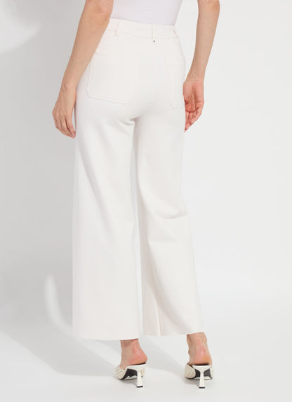 Lysse Erin Hi Waist Wide Leg Ponte - Chalk (28" Inseam) Chalk